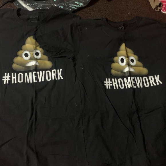 The Children's Place Black #homework t-shirts Boys XL